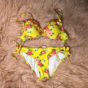 Yellow Push-Up Bikini